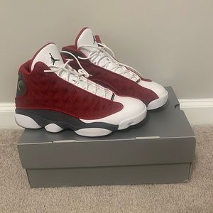 Jordan 13 retro. Red/gray/white. Sz. 10. New! Worn three times. Comes with box.